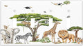Large Animals Elephant Giraffe Jungle Lion Leopard Zebra Light Switch Covers Quad Toggle Electrical Faceplate 4 Gang Wall Plate Decorative Switch Plates Cover for Kids Room Nursery Decor
