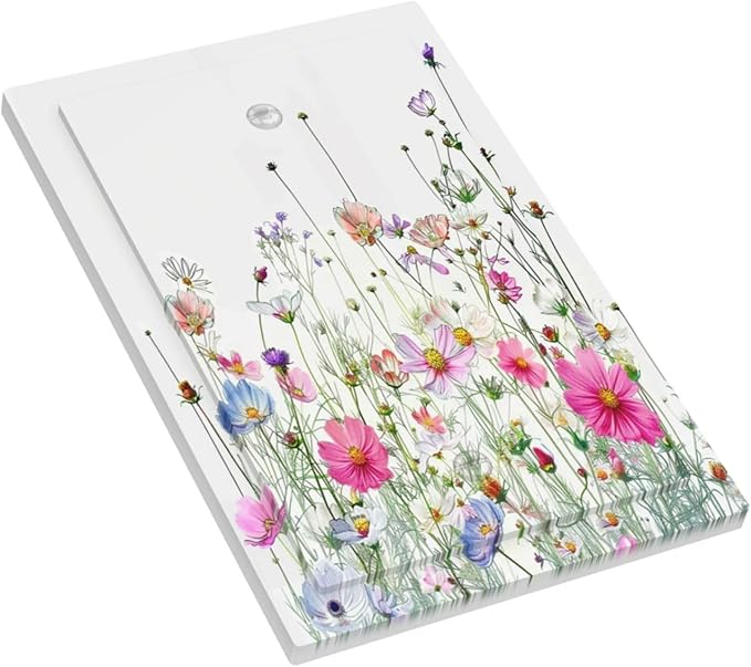Light Switch Cover Plate Boho Colorful Flowering Plant Wild Flower 1 Gang No Device Blank Electrical Wall Plates Faceplate Decorative Switch Plate For Bed Room Living Room Decor