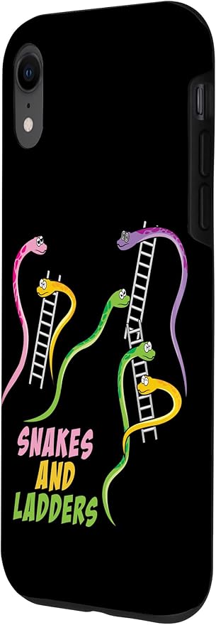 iPhone XR Snakes and Ladders Humor Board Game Gamer Womens Men Kids Case