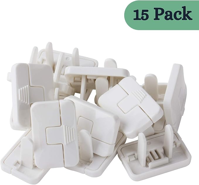 Bates Outlet Covers Baby Proofing - 15 Pack, 2 Prongs, Child Proof Plug Covers for Childproofing