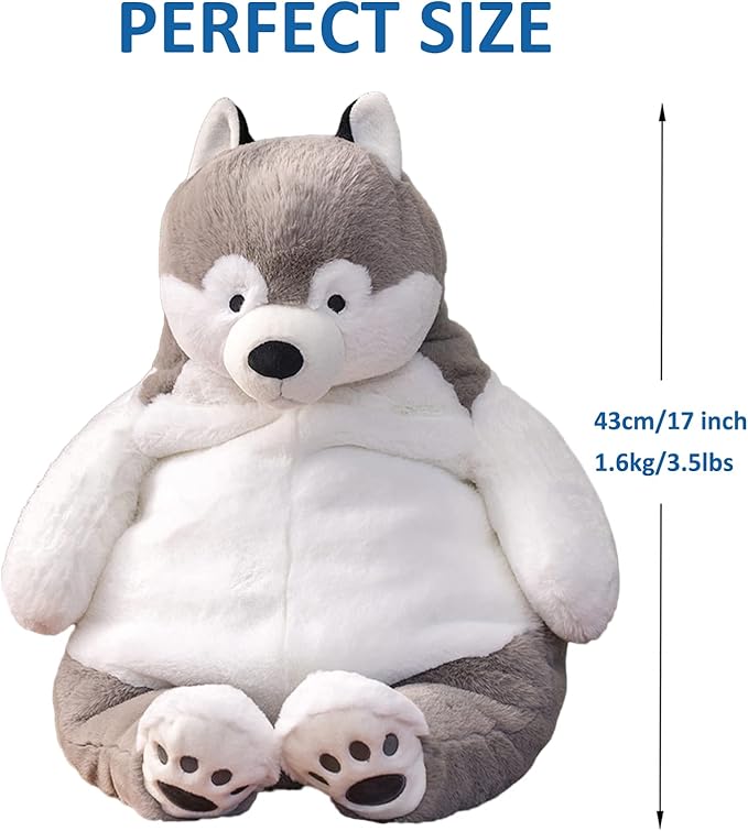 Husky Weighted Stuffed Animals, 17" 3.5 lbs Weighted Husky Dog Plush Toy Large Weighted Plush Animal Pillow Gifts for Boys and Girls