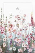 Colorful Flowers Pink Floral Watercolor Plant Light Switch Cover Plate 1 Gang No Device Blank Electrical Wall Plates Faceplate Decorative Switch Plate for Bed Room Living Room Decor