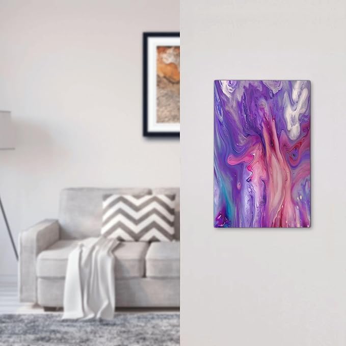 Liquid Marble Modern Abstract Texture Abstract Purple Paint Wall Art Light Switch Cover Plate 1 Gang Electrical Wall Plates Faceplate Decorative Switch Plate No Device Blank for Office Living Room