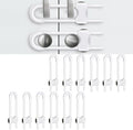 Baby Proofing Cabinets,Cabinet Locks for Babies,12 Pack U-Shaped Child Locks for Cabinets, Child Proof Cabinet Latches,Child Safety Cabinet Locks with Adjustable by SPISPI (White)