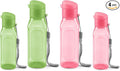 MILTON Bulk Water Bottles Set of 4 – 10 and 17oz Multicolor Bottles for Kids and Adults – Leak Proof with Carry Strap – Square Reusable Bottles for Juice, Drinks BPA-Free Dishwasher-Safe