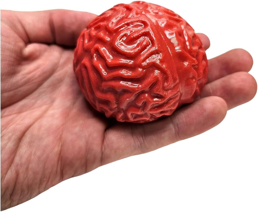 Brain Splat Ball (2.75 inch) (2 Brain Balls) Unique Design Gel Party Favor and Game Prize for Throwing and Stress Relief Squeeze Toy (2)