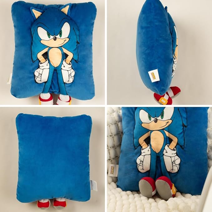 Sonic The Hedgehog Anime Kids Super Plush Cozy Snuggle (TM) Pillow (100% Officially Licensed Product) by Franco