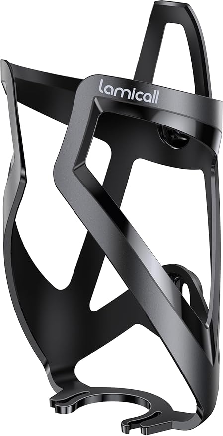 Lamicall Bike Water Bottle Holder - 1.2 Oz Ultralight & Sturdy Bike Cup Holder, Bicycle Drink Cage, Cycling Bike Water Bottle Cage with Screw Tool, for 2.75-3.94" Diameter Bottles