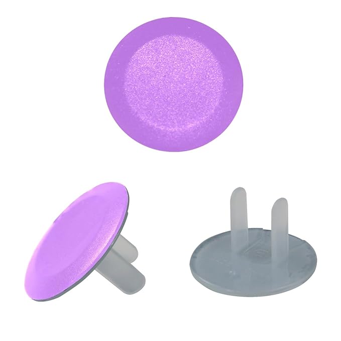 Baby Safety Outlet Plug Electrical Socket Covers, Pure Light Purple Violet Color Pattern