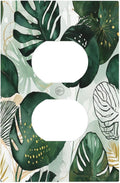 Outlet Covers Boho Tropical Leaves 1 Gang Duplex Wall Plate Decorative Switch Plates Electrical Receptacle Faceplate Light Switch Cover for Bedroom Bathroom Decor