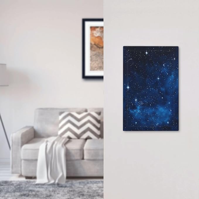 Light Switch Cover Plate Galaxy Starry Sky Universe Sparkle Stars 1 Gang Blank No Device Decorative Outlet Covers Electrical Wall Plate Switchplate for Bathroom Bedroom Decor