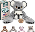 Huggle Healers Weighted Stuffed Animals for Adults, Teens and Kids - 36 Inch Long Plush Arms Grey Stuffed Animal for Hugs - 4.5lb Koala Plushies - Noa Koala