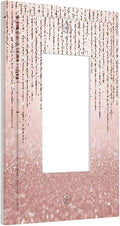 Pink Glittery Bling Single Rocker Light Switch Cover Decorative 1 Gang Decor Wall Switch Plate Electrical Faceplate for Glam Teen Girl Bathroom Bedroom Home Living Room Decor 5" x 3