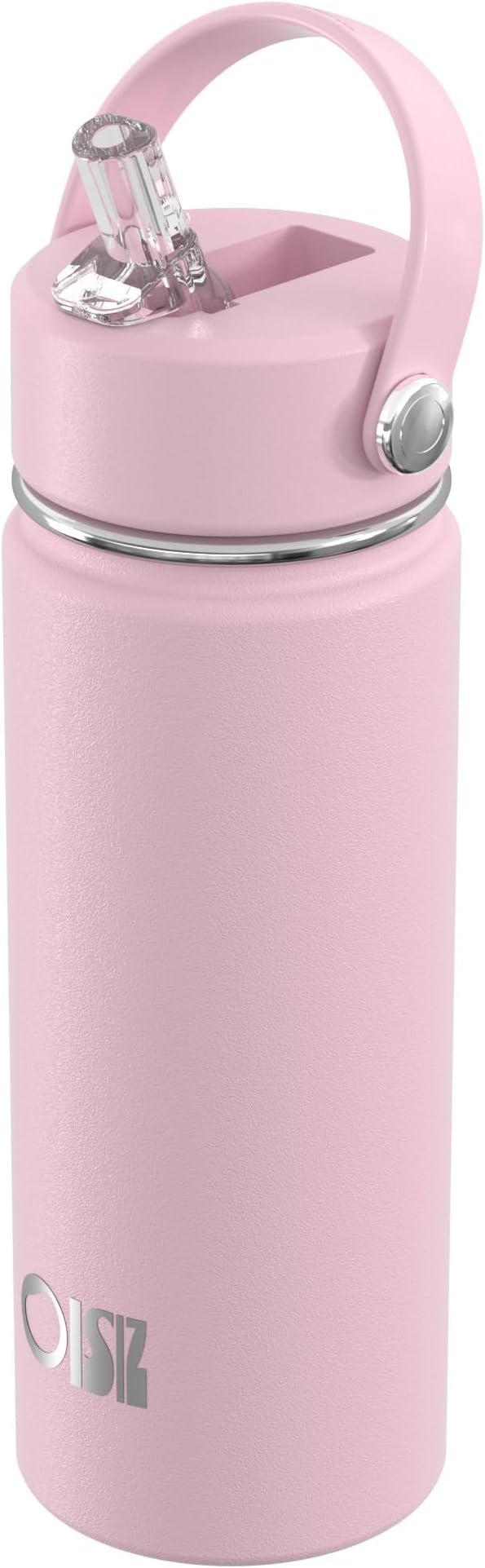 OISIZ 18oz Kids Water Bottle with Straw Lid, Vacuum Insulated Water Bottle Stainless Steel Bottles for Kids for School, Leakproof Water cups, BPA Free and Keep Cold for 24 Hours,Easy to Clean