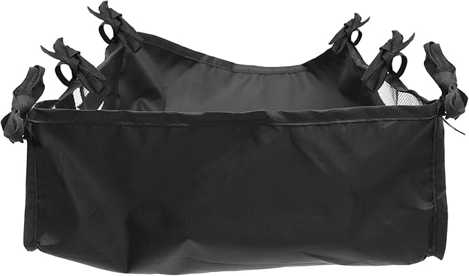 Kisangel Baby Stroller Storage Bag, Baby Stroller Organizer, Oxford Cloth Mesh Bag Pram Bottom Wagon Basket for Nappy Shopping, 13X13X6 Inches