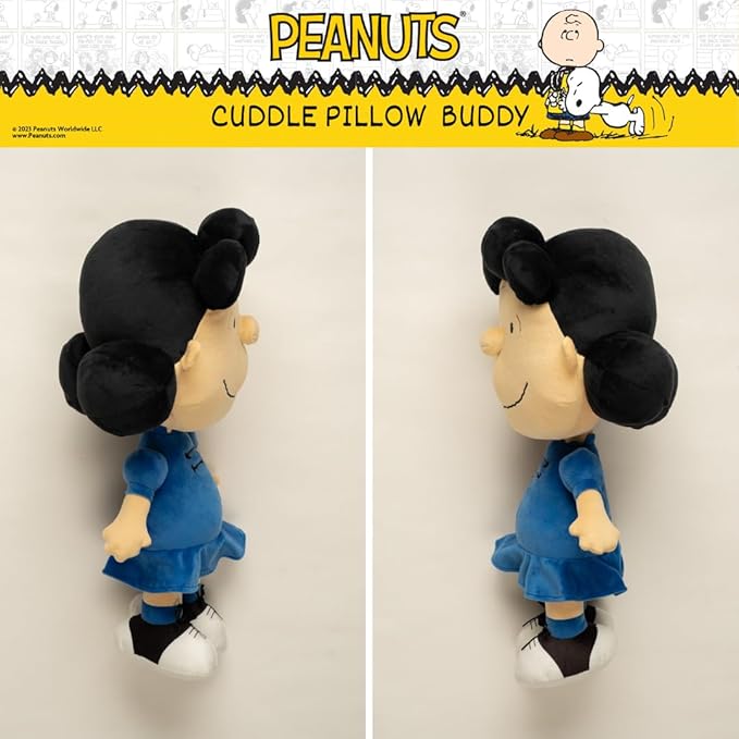 Peanuts Lucy Bedding Super Soft Plush Decorative Throw Cuddle Pillow, (Officially Licensed Product) By Franco Collectibles