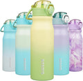 BJPKPK Stainless Steel Insulated Water Bottle with Straw Lid 25oz Reusable Metal Thermal Flask Bottles Keep Cold and Hot,Lime