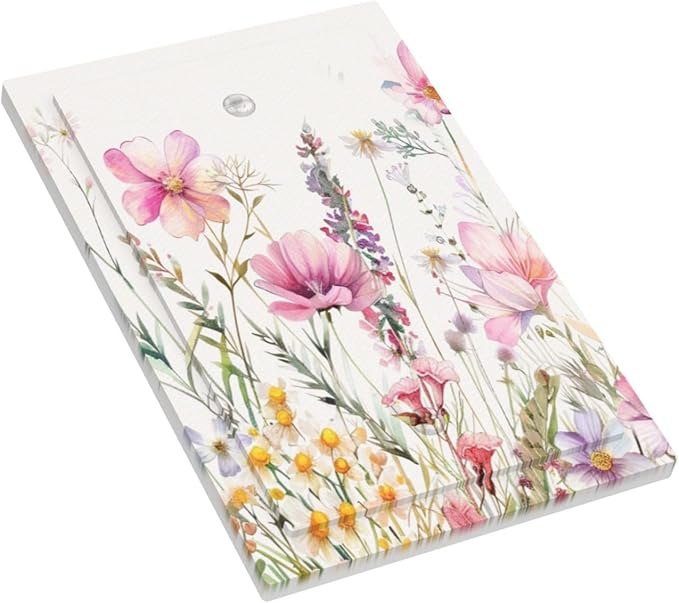 Pink Floral Wild Flowers Watercolor Plants Light Switch Cover Plate 1 Gang No Device Blank Electrical Wall Plates Faceplate Decorative Switch Plate Covers for Bedroom Living Room Decor