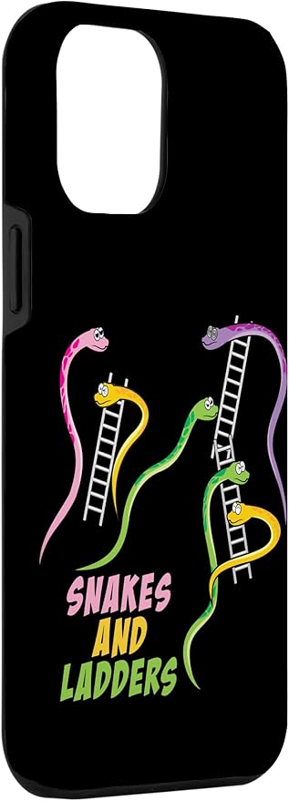 iPhone 15 Pro Max Snakes and Ladders Humor Board Game Gamer Womens Men Kids Case