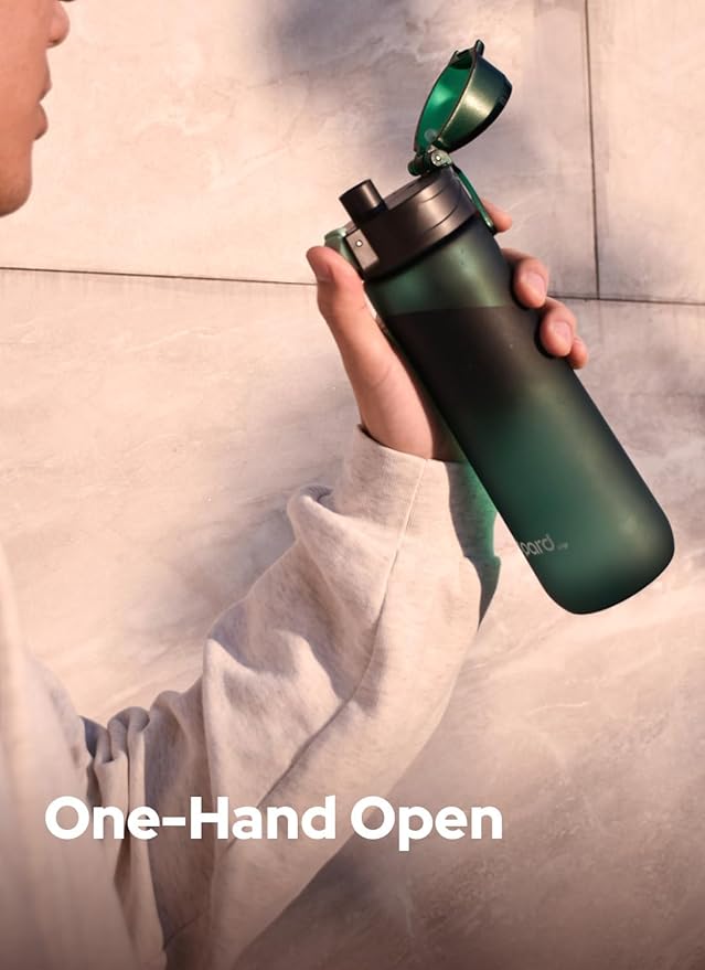 Opard Zip 20oz Plastic Water Bottle Dishwasher Safe, Leakproof Flip-Top Lid, BPA Free Tritan, Wide Mouth Reusable Kids Water Bottle for School Hiking Commuting Outdoor Travel and Gym