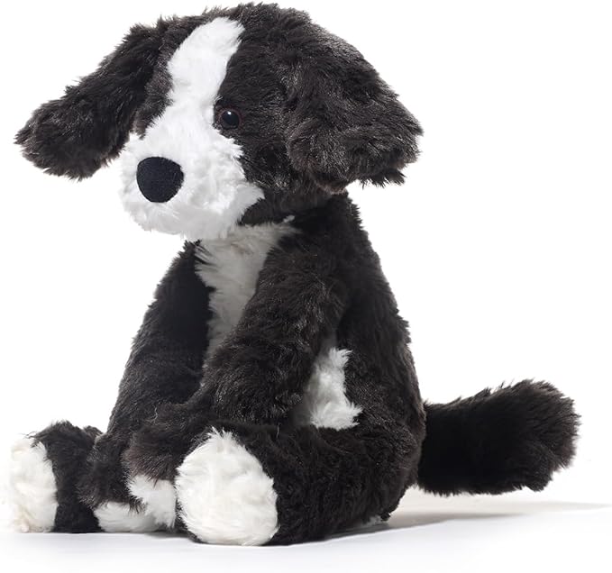 Stuffed Animals Border Collie Plush Toy 9.4-Inch Dog Stuffed Animal Soft and Cuddly for Boys and Girls Plush Toys, Black/White