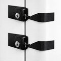 Child Proof Fridge Lock with Key | 100% Metal Refrigerator Lock for Toddlers & Kids | 400 lbf 3M Adhesive No-Drill | Baby Safety Freezer Cabinet Lock (2 Pack, Black)
