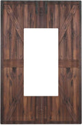 Rustic Barn Doors Vintage Brown Wood Plank Print Decorative Outlet Covers 1 Gang Single Rocker Light Switch Cover Plate Wall Plates GFCI Faceplate for Farmhouse Home Decor