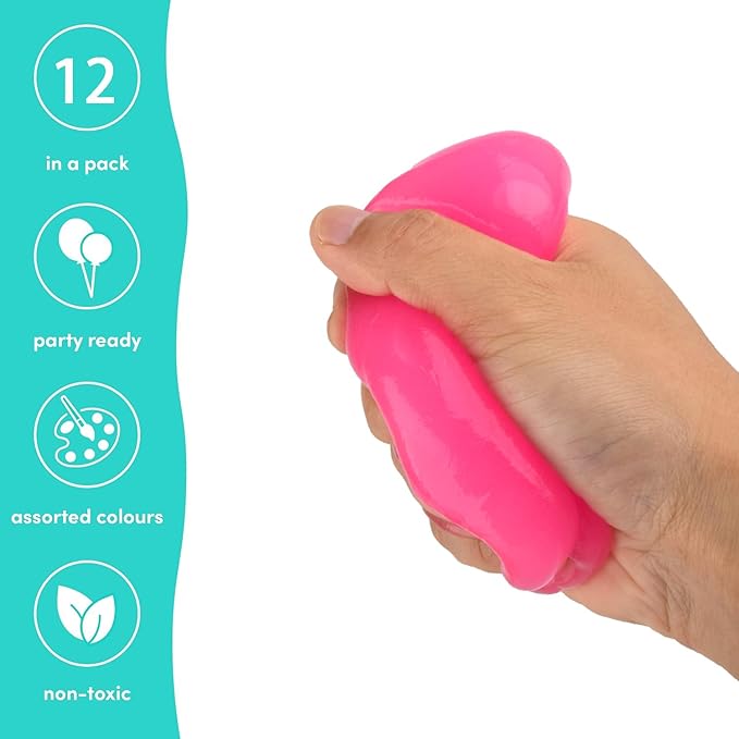 12 Pack Glow in the Dark Slime Kit with Axolotl Charms, Non-Toxic Mess Free Smooth Sludge Toy, Party Favors for Kids, Stress Relief, Slime Bulk for Boys Girl, Easter Stocking Stuffers