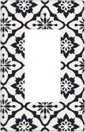 Black And White Funny Plastic Wall Plate Decorative Single Rocker Light Switch Cover For Women Girls Bedroom Kitchen Living Room