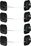 Child Safety Cabinet Locks,Drawer Locks with Combination Closet Lock,Fridge Lock,Child Proof Refrigerator Lock,Child Lock(Black 4Pcs)
