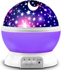 Kids Star Projector Night Light for Girls, 360° Rotating Star Lights for Bedroom, Toddler Night Light Projector, Ceiling Light Projector for Kids Room, Birthday Gift for 3-8 Year Old Girls Purple