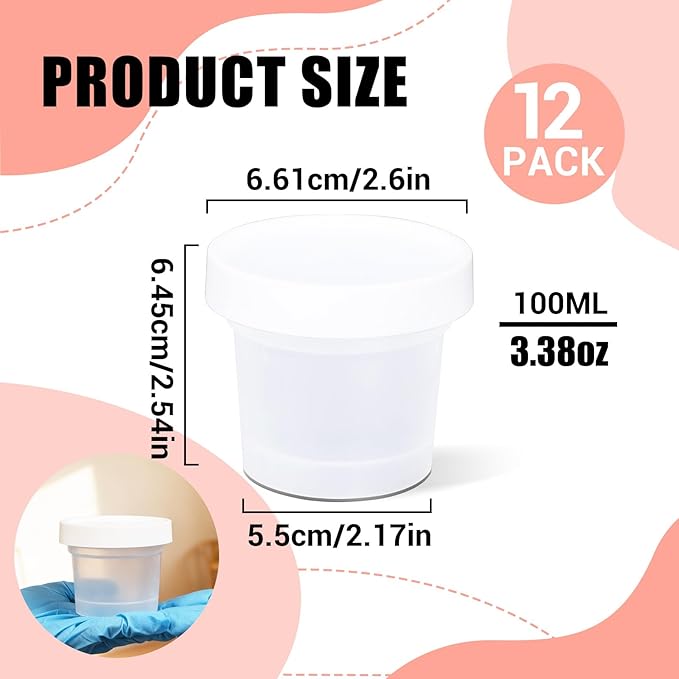 ASEVAT 12 Pack 3.34 oz Food Storage Containers with Twist Lids – Leakproof BPA-Free Soup Containers, Microwave/Dishwasher Safe Freezer Containers for Meal Prep, Leftovers & Takeout