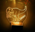 Night Light Multi Color Personalized LED Plug-in, Ultra-Slim Touch Night Light Smart Dusk to Dawn Sensor, Kids Children's Bedroom Kitchen Bathroom Hallway Play Room Variations (Dinosaurs)