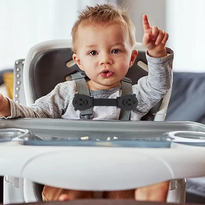 Anti Escape Buckle Lock Clip Baby(Under 1.5 Years Old) Harness Chest Clip, Baby Safety Strap Prevent Child Taking Their Arms Out of High Chairs/Strollers/Baby Reins(2 Pack)