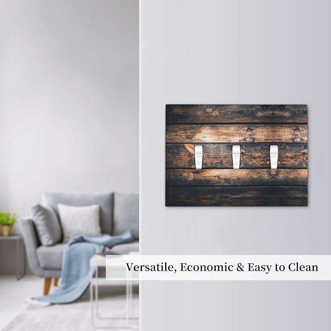 Decorative Switch Plates Brown Vintage Wooden Board Rustic Wood 3 Gang Wall Plate Triple Toggle Light Switch Cover Faceplate Electrical Wall Panels For Farmhouse Cabin Decor