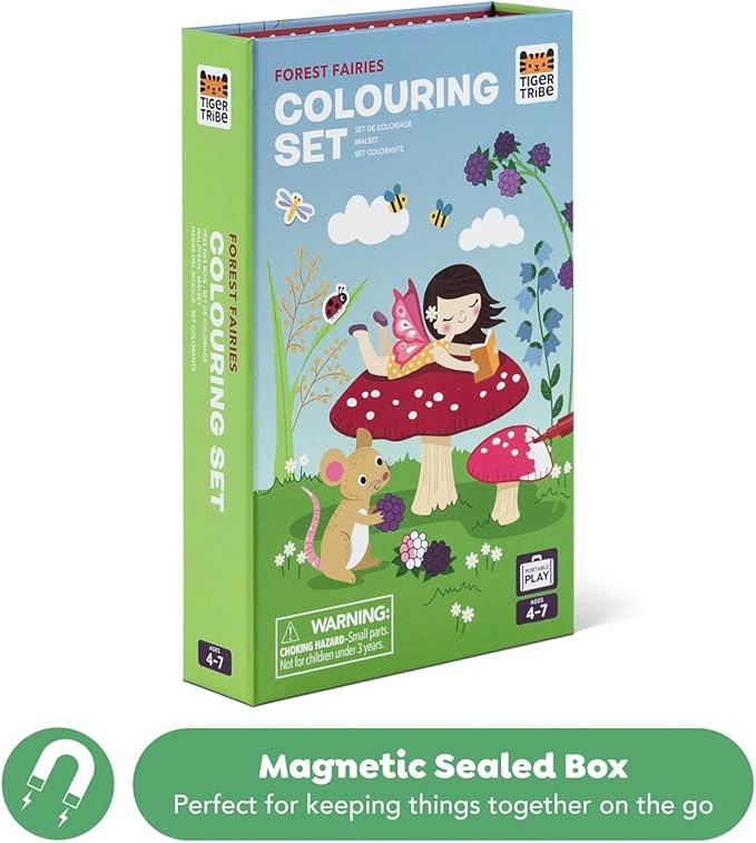 Tiger Tribe Forest Fairies Colouring Set Blue