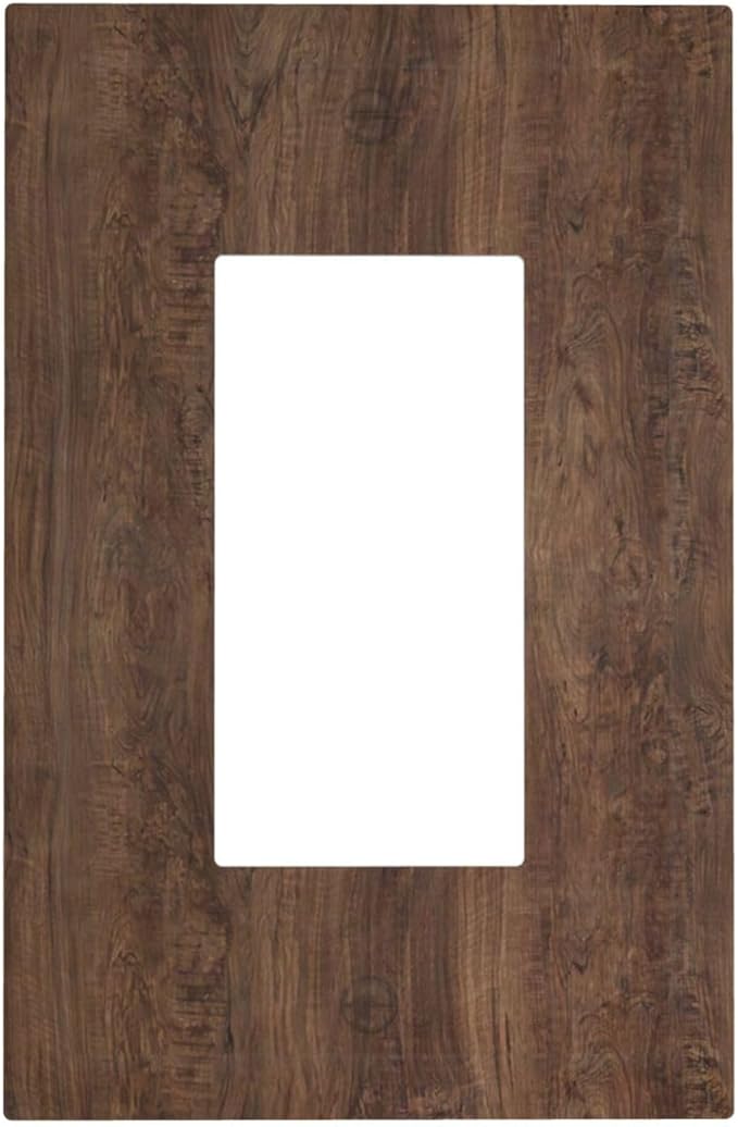 Decorative Outlet Covers Rustic Vintage Wood Grain Brown 1 Gang Single Rocker Light Switch Cover Plate Wall Plates GFCI Faceplate for Farmhouse Cabin Decor