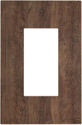 Decorative Outlet Covers Rustic Vintage Wood Grain Brown 1 Gang Single Rocker Light Switch Cover Plate Wall Plates GFCI Faceplate for Farmhouse Cabin Decor