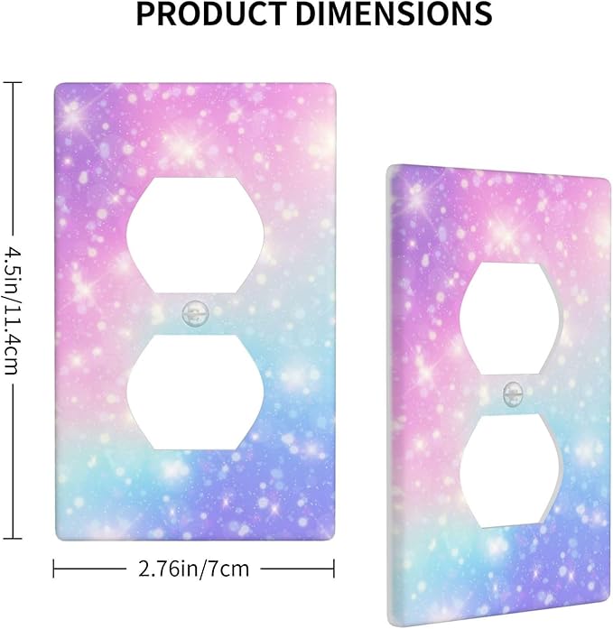 Pink Blue Galaxy Outlet Covers Decorative Electrical Outlets Duplex Outlet 1-Gang Wall Plate Receptacle Wall Outlet Cover