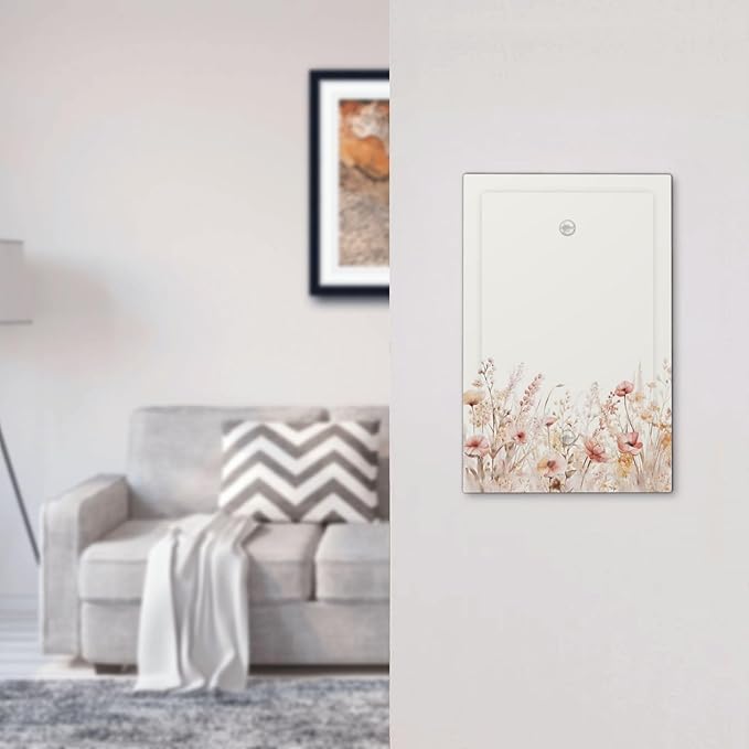Light Switch Cover Plate Boho Floral Watercolor Flower Pattern 1 Gang No Device Blank Wall Plate Decorative Switch Plate Covers Electrical Outlet Cover for living Room Home Decor