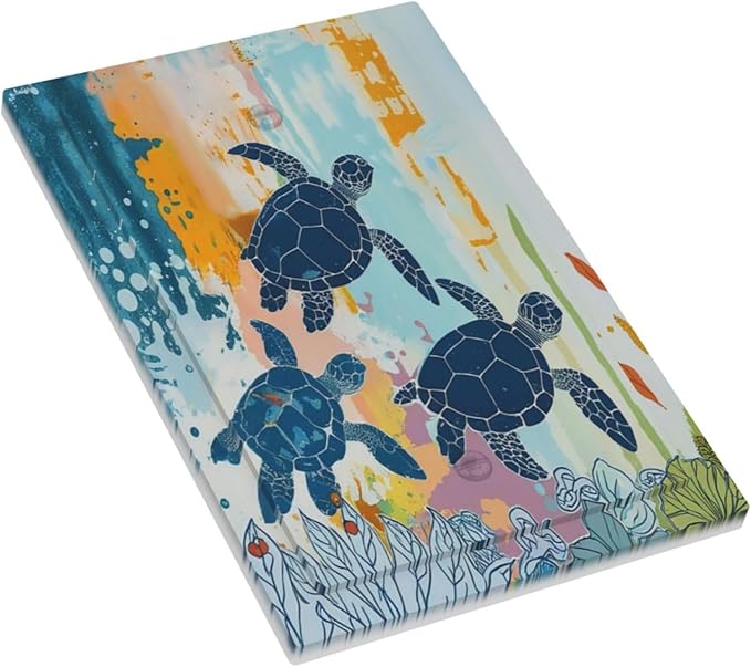 Light Switch Cover Plate Colorful Ocean Sea Turtle Marine Life 1 Gang No Device Blank Electrical Wall Plates Faceplate Decorative Switch Plate for Kids room Bedroom Decor