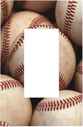 Vintage Baseball Single Rocker Switch Cover - 1-Gang Standard US Size Americana Baseball Light Switch Covers for Sports Fan Decor
