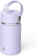 OISIZ Kids Water Bottle with Straw Lid 10oz, Vacuum Insulated 316 Stainless Steel Water Bottles for Kids for School, Leakproof Water Bottle, BPA Free and Keep Cold for 24 Hours