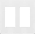 TG Screwless Decorator Wall Plates Child Safe Outlet Covers, Size 2-Gang 4.50" H x 4.55” L, Unbreakable Polycarbonate Thermoplastic, UL Listed, Glossy, White (1 Pack)