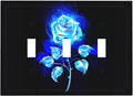 Blue Golden Rose Flower 3 Gang Light Switch Plate Decorative Triple Toggle Wall Plate Cover Electrical Faceplate for Bathroom Home Living Room Decorate