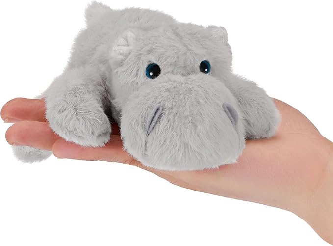 PEACH CAT Hippo Stuffed Animal Cute Hippopotamus Plushies Small Plush Toys Gifts for Girls Boys Kids Grey