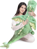 Pterosaur Stuffed Animal with Wings - Cute Soft Dinosaurs Plush Toys Little Flying Dragon Plushies Pillow Doll Christmas Birthday Gifts for Kids Boys Girls (Green,51.18inch/130cm)