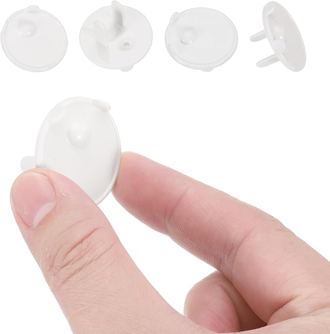 MECCANIXITY 24 Pack Outlet Covers Proofing, Plug Covers Easy Installation Electric Plug Protectors Safety Socket Cover Plugs Protector White