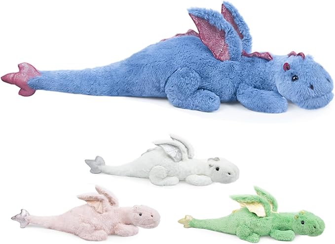 Weighted Stuffed Animal 5Lbs 35.4", Heavy Soft Dragon Plush Toy, Blue Weighted Dragon Stuffed Animal for Kids and Adults, for Comfort and Relaxation