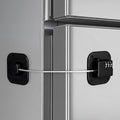 Fridge Lock,1 PCS Refrigerator Lock for Freezer,Cabinets and Drawers,Air Fryer,Doors,Combination Code, Heavy Duty with Adhesive Backing, Easy Install,No Keys Needed Black